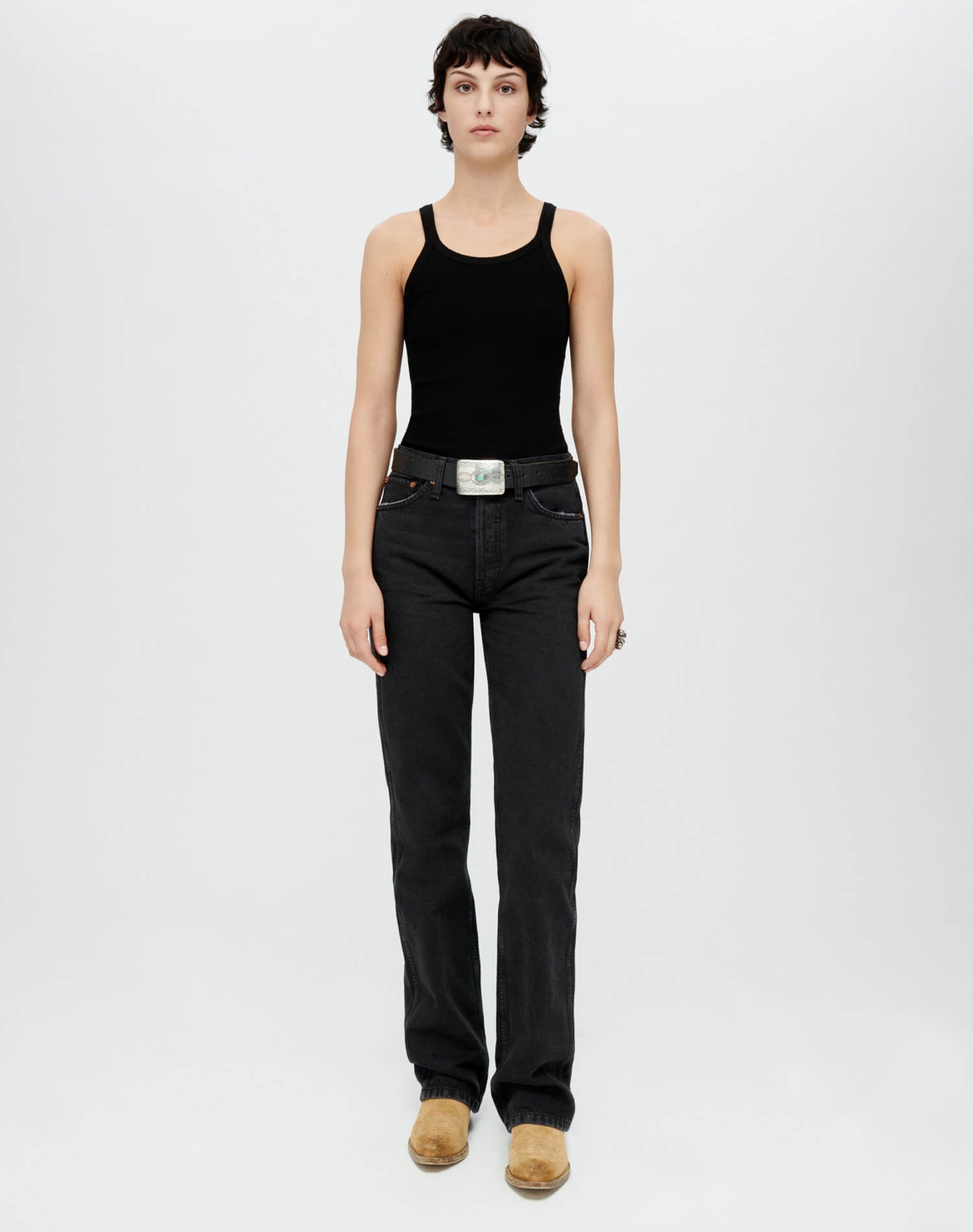 High Rise Loose -  Washed Black